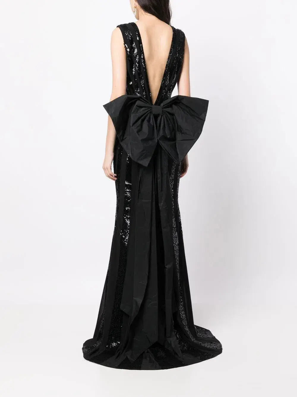 Rebecca Vallance Davina Bow-detailed Gown Black Size 14 - Image 4
