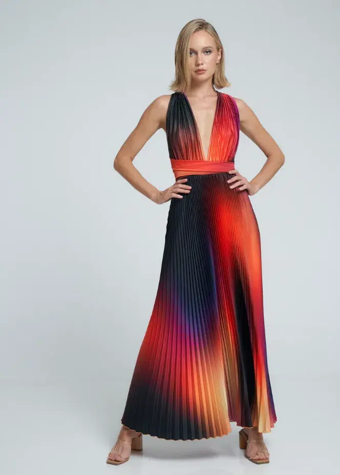 L'Idee Moderniste Full Length Gown Fire Size S/Au 8  - Image 1