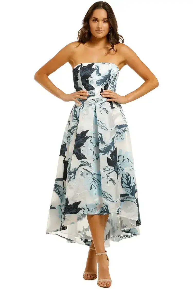 Moss and Spy Luna Strapless Dress Multi Size 8 - Image 1