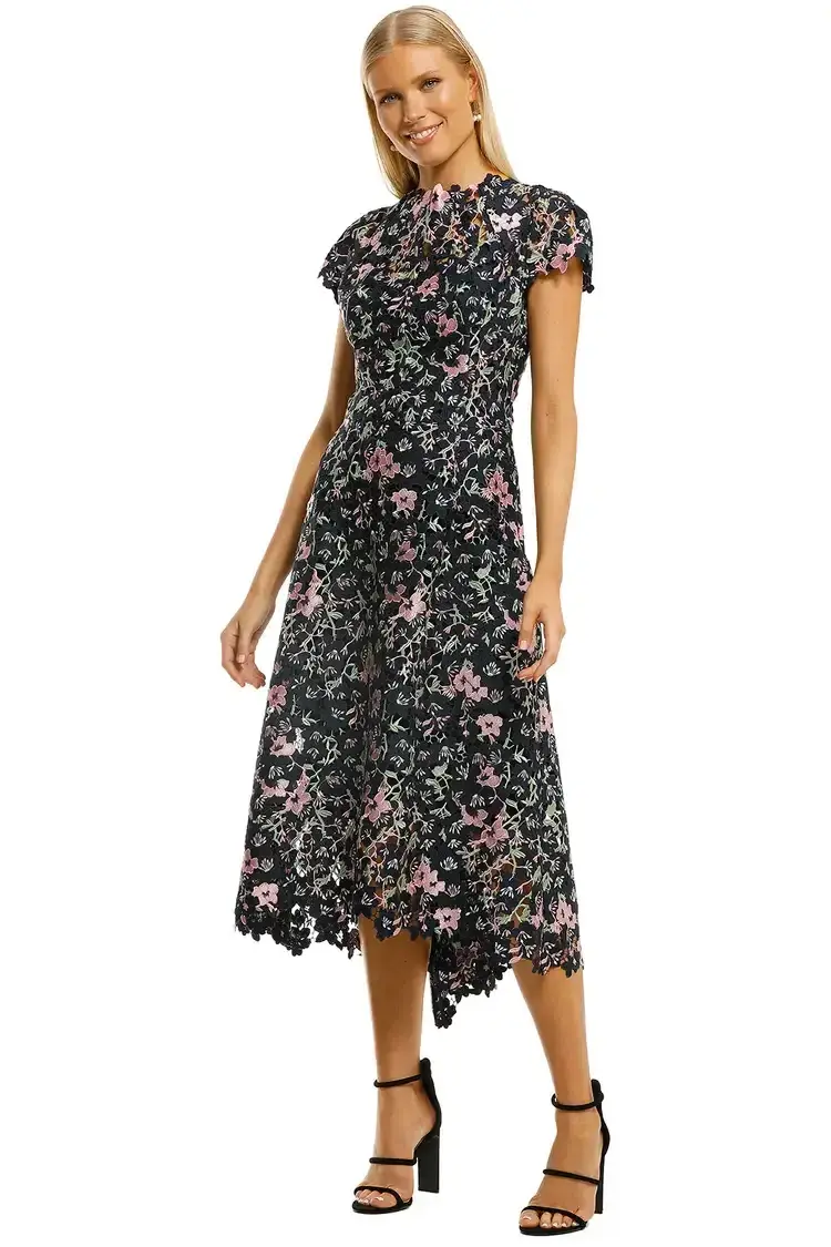 Moss and Spy Birdy Dress Floral Multi Print Size 14 - Image 1