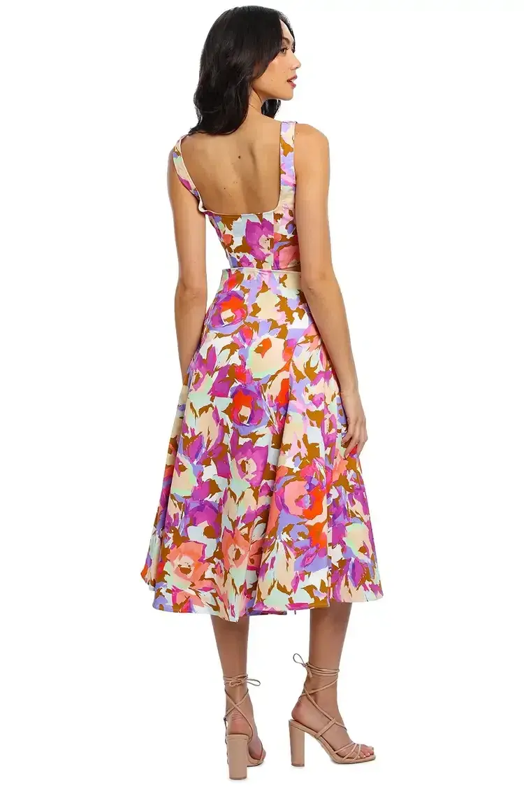 Nicholas Dawn Top and Dasia Skirt Set Abstract Floral Multi Print Size 12 - Image 3