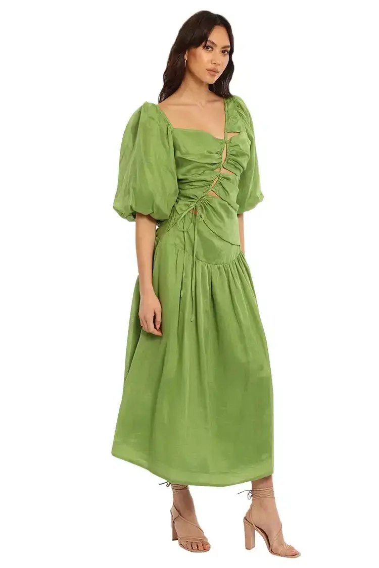 Nicholas Wren Dress Stem Green Size 16 for rent on The Volte - main image