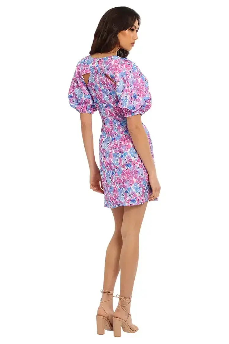Nicholas Waverly Dress Orchid Multi Print Purple Size 14 - Image 3