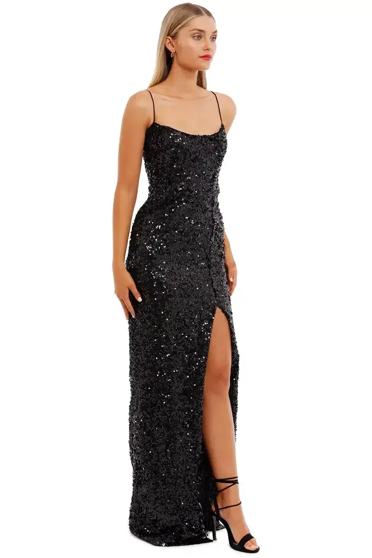 Nookie Confetti Gown Black Size 12 - Image 2