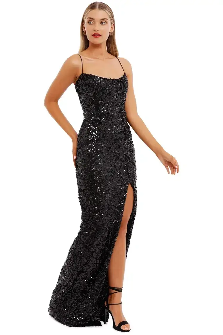 Nookie Confetti Gown Black Size 12 - Image 4