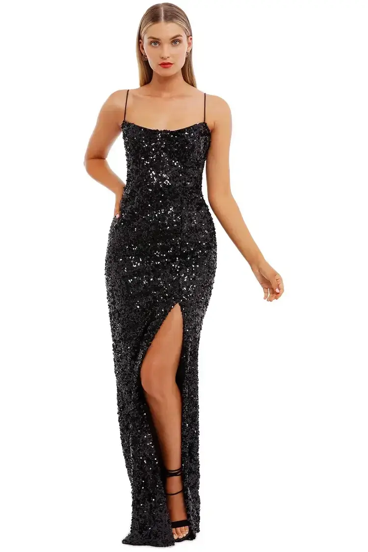 Nookie Confetti Gown Black Size 12 for rent on The Volte - main image