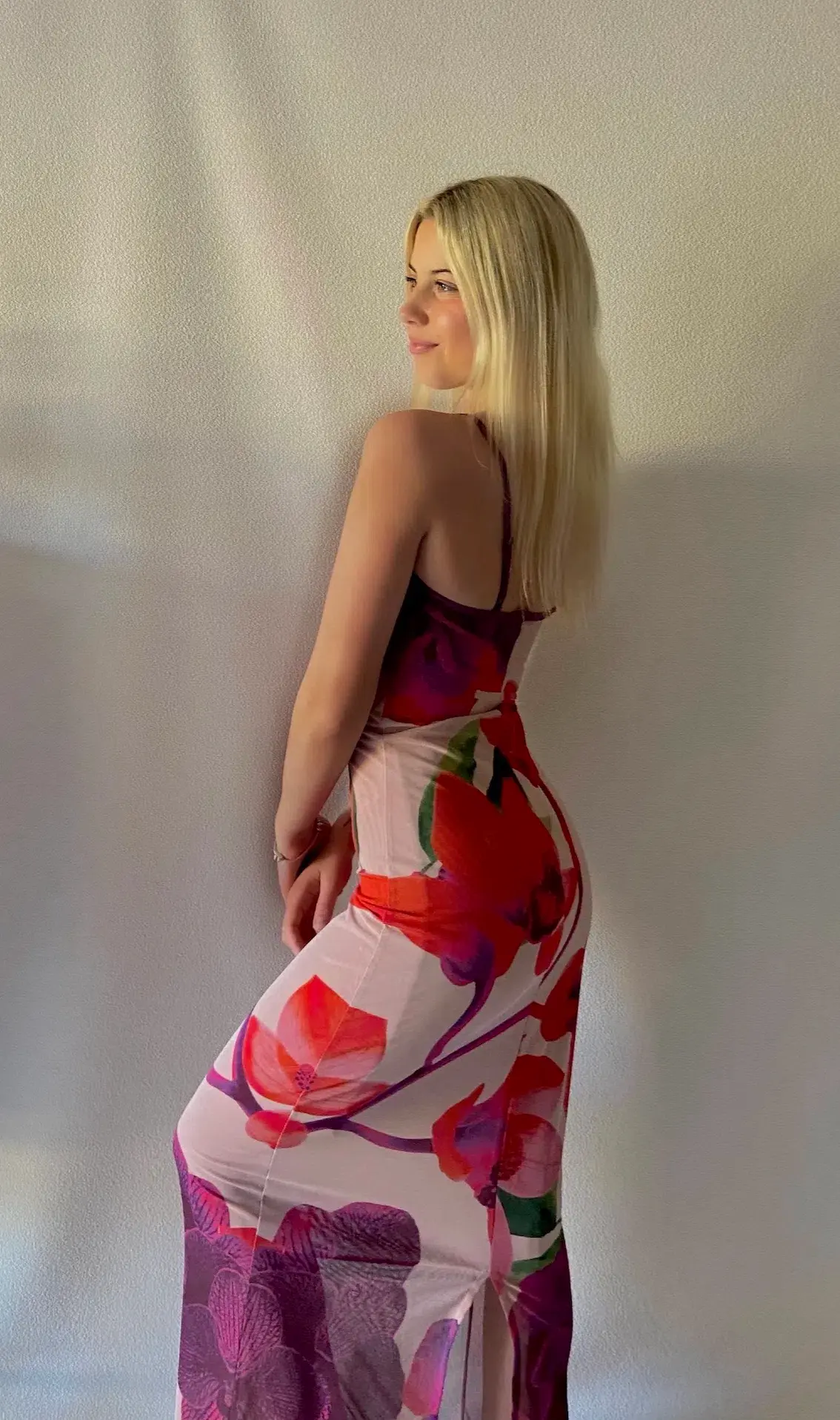 With Harper Lu Slip Dress Mesh Fuchsia Bloom Size 8 - Image 2