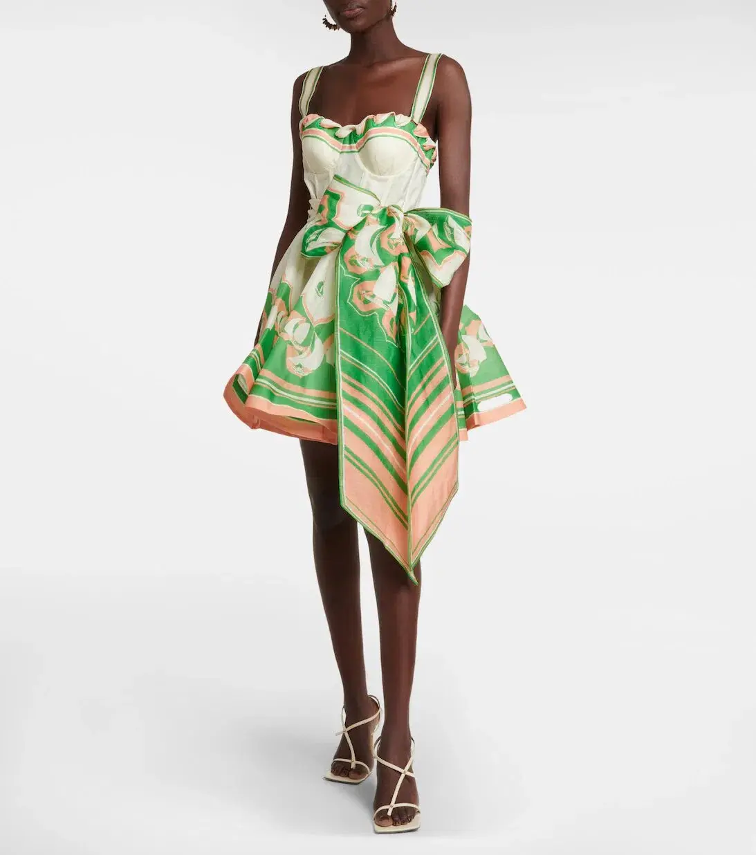 Zimmermann High Tide Eyelet Mini Dress Green Sailboats Size 0p / Au 6 - Image 1