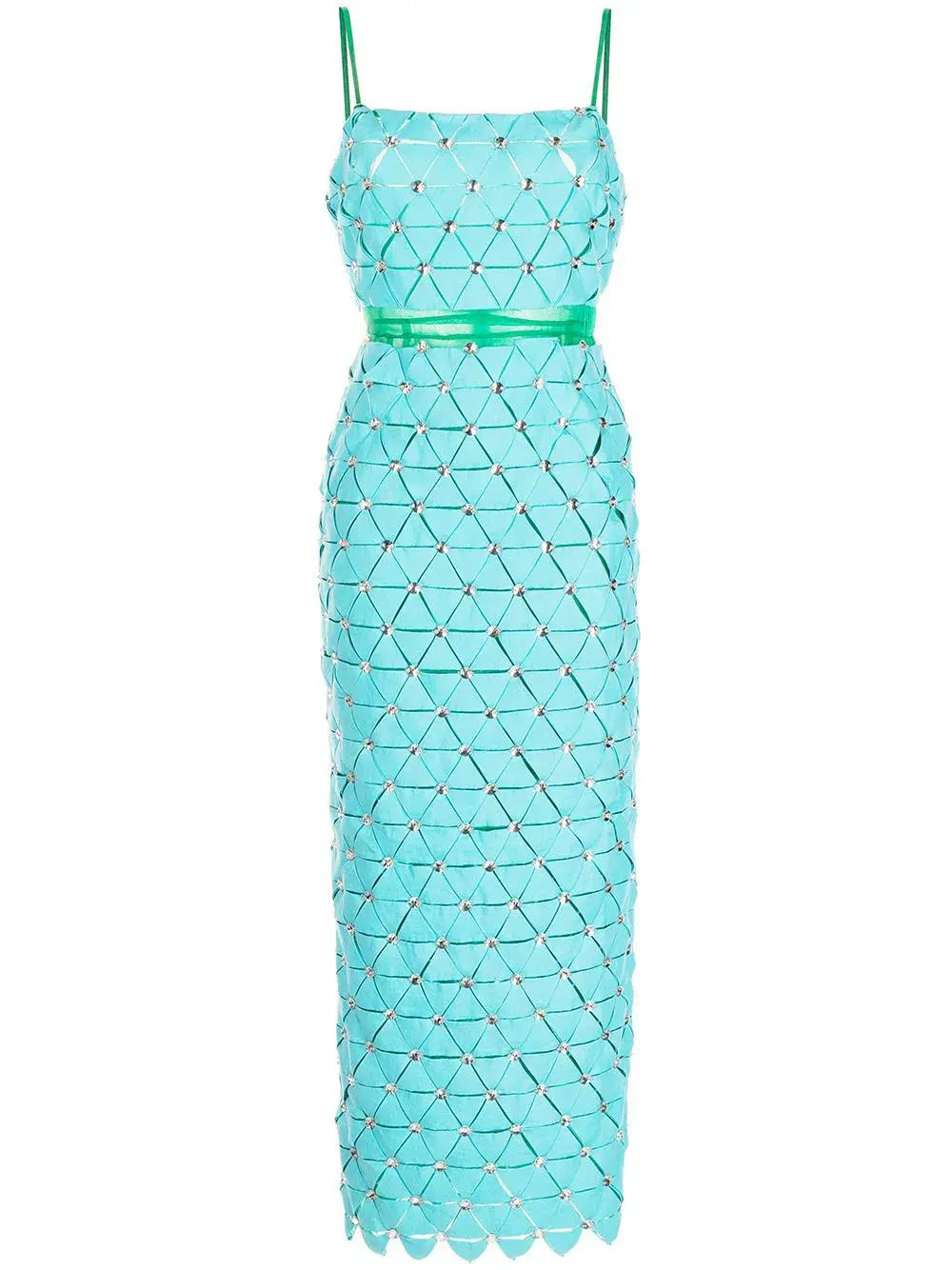 Rachel Gilbert Cindy Panelled Maxi Gown Aqua Size 0 / AU 6 for rent on The Volte - main image