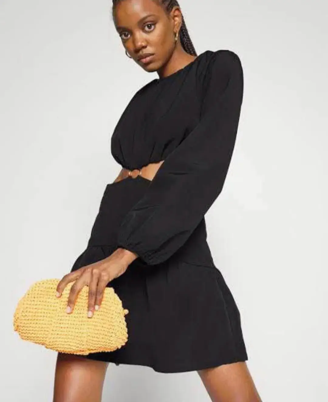 Mossman Streamline Mini Dress Black Size 6 for rent on The Volte - main image