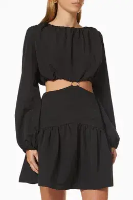 Mossman Streamline Mini Dress Black Size 6 - Image 4