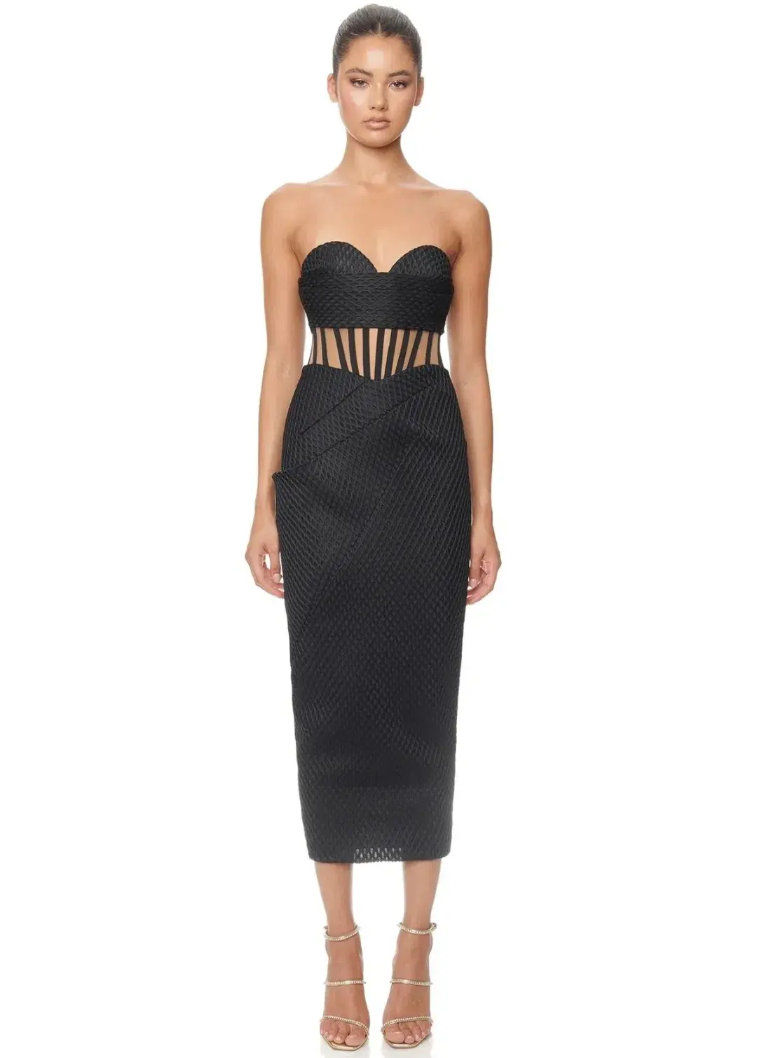 Eliya The Label Zariah Midi Dress Black Size 6 - Image 1