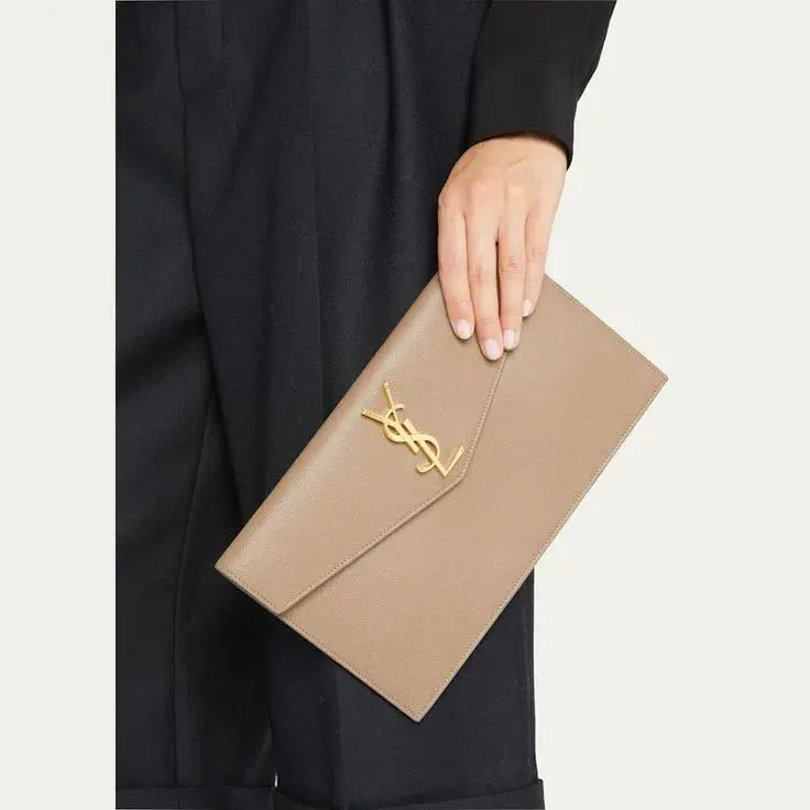 Saint Laurent Uptown Pouch Beige - Image 1
