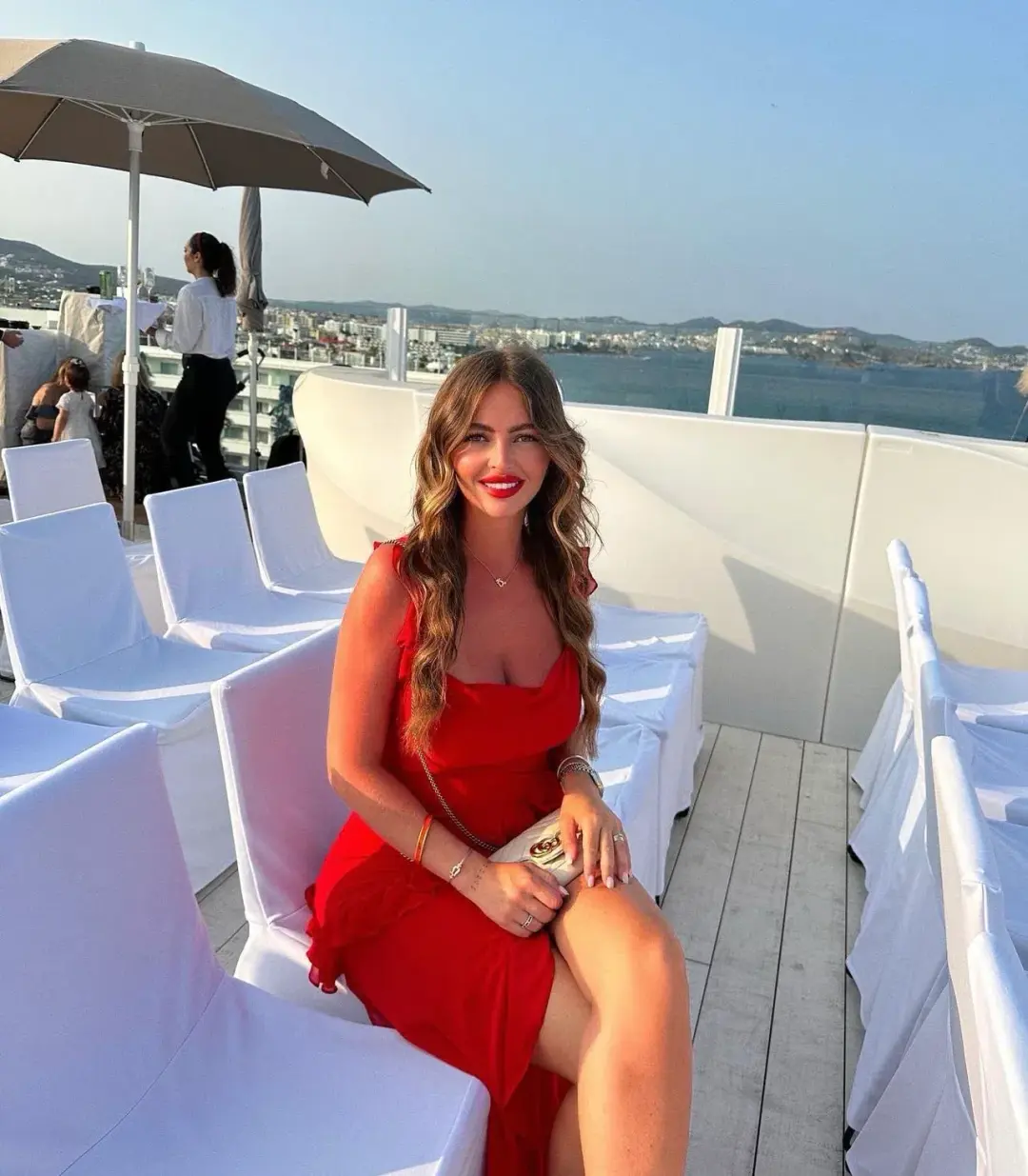 House Of CB Ariela Ruffle Maxi Dress Red Size XS / AU 6 for rent on The Volte - main image