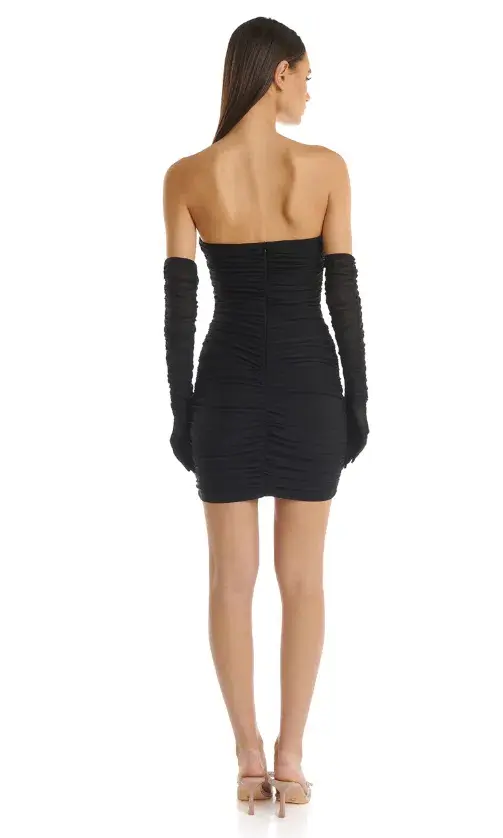 Eliya The Label Jordyn Mini Dress and Mason Gloves Black Size XS / AU 6 - Image 3