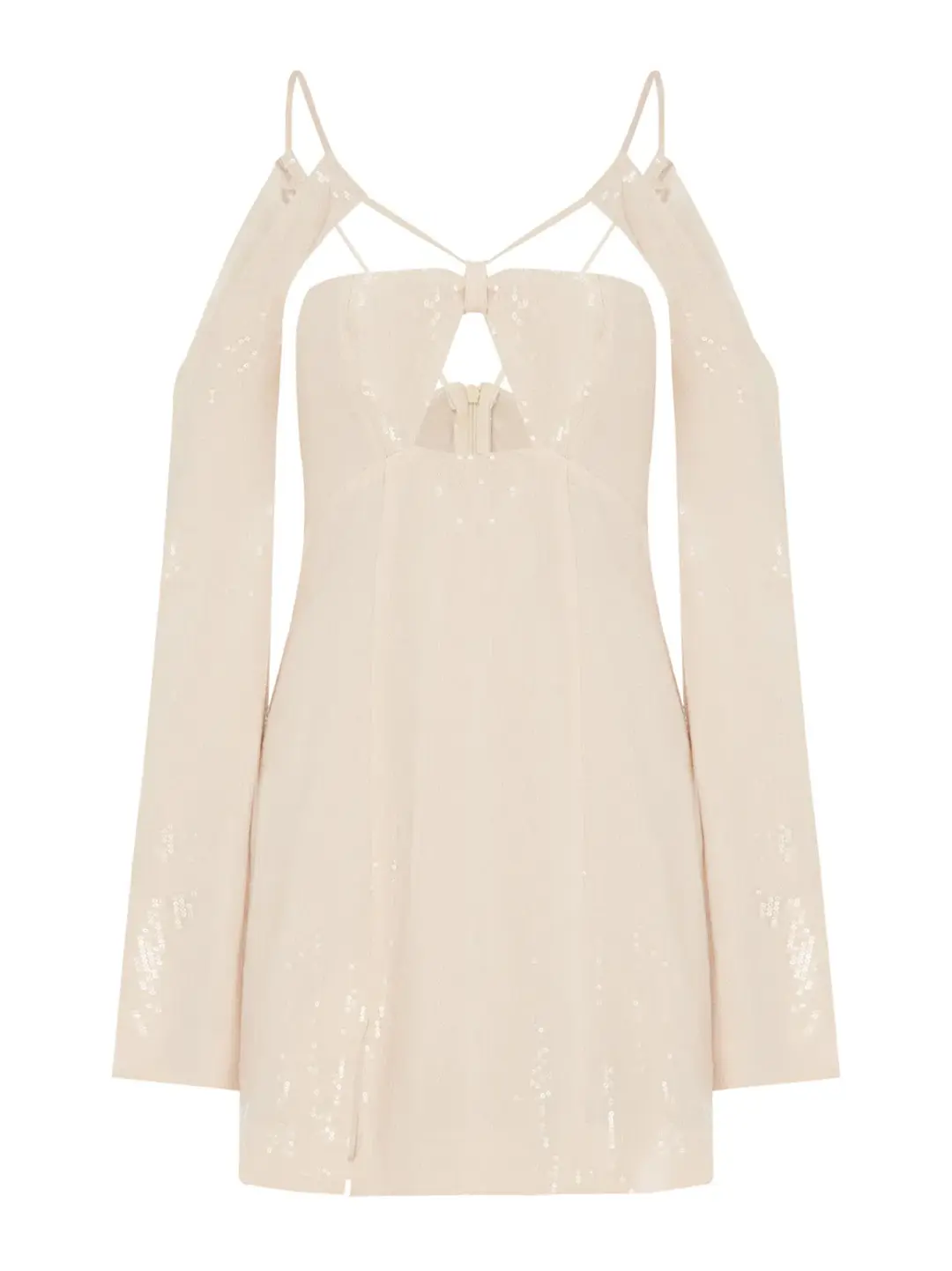 Alice McCall Night Sky Mini Dress in Chai Latte Size 8 AU for rent on The Volte - main image