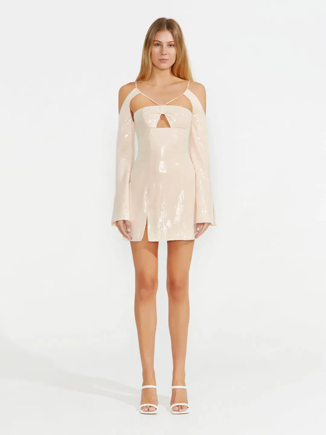 Alice McCall Night Sky Mini Dress in Chai Latte Size 10 AU for rent on The Volte - main image