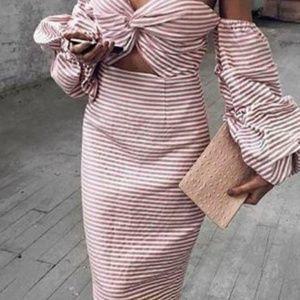 Asilio Candy Eyed Dress Pink White Stripe Size 6 - Image 13