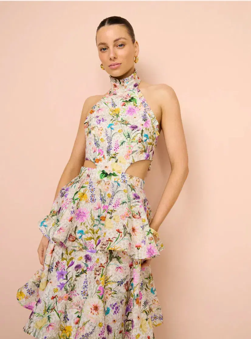 Aqua Blu Jardine Heather Dress Floral Size 12 - Image 5