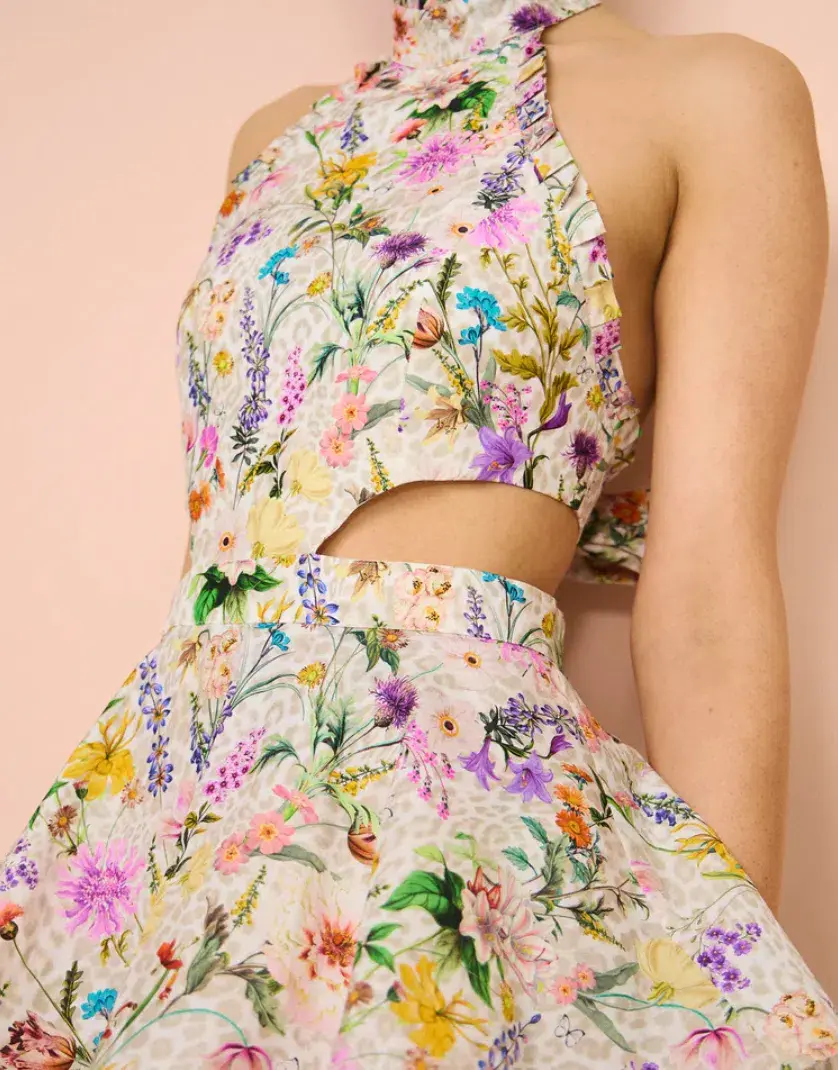 Aqua Blu Jardine Heather Dress Floral Size M/AU 10 - Image 7