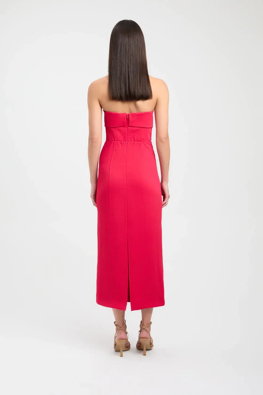 Kookai Red Strapless Dress Cherry Red Size 4 - Image 2