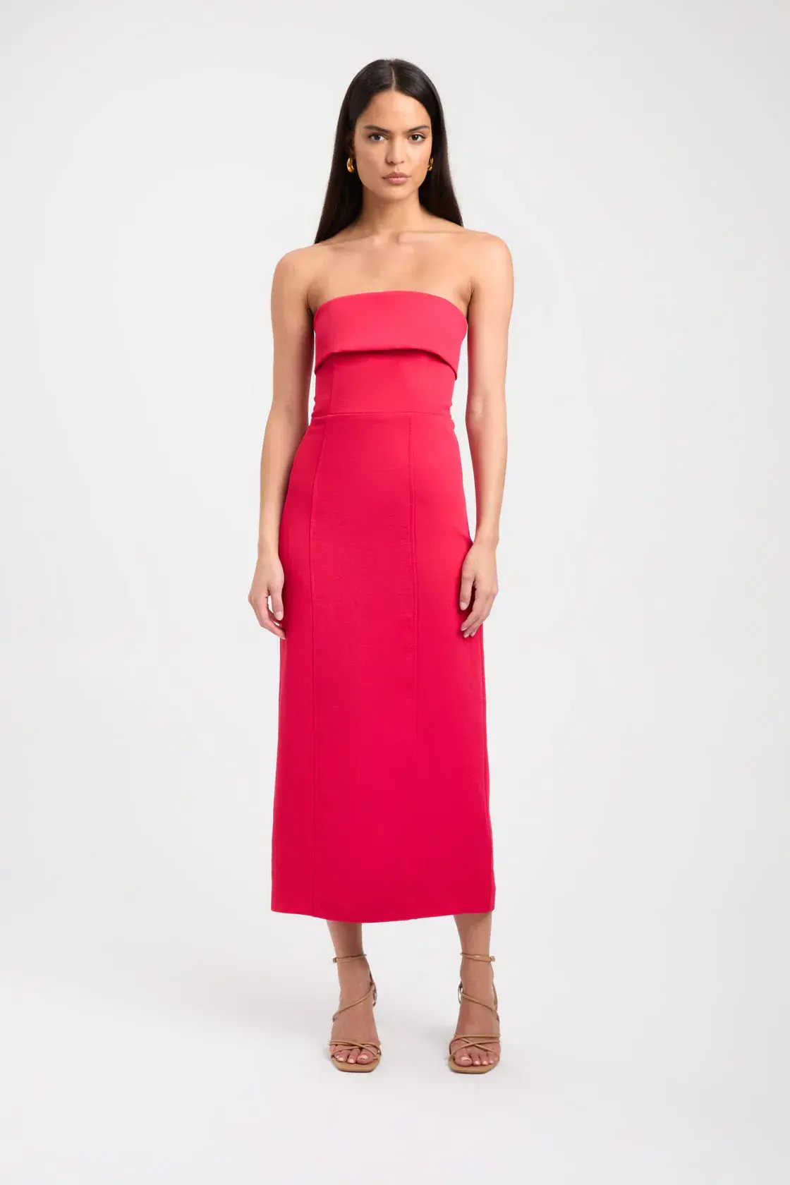 Kookai Red Strapless Dress Cherry Red Size 4 - Image 1