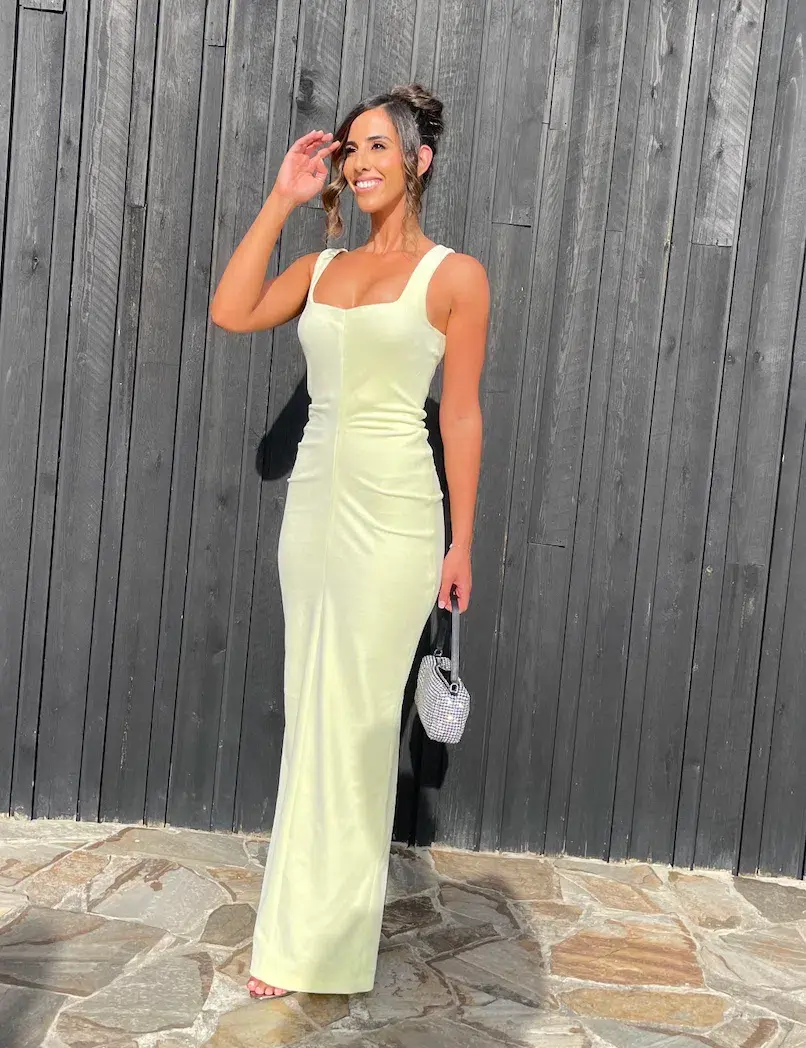 Alexander Wang Chenille Maxi Dress Yellow Size 6 - Image 1