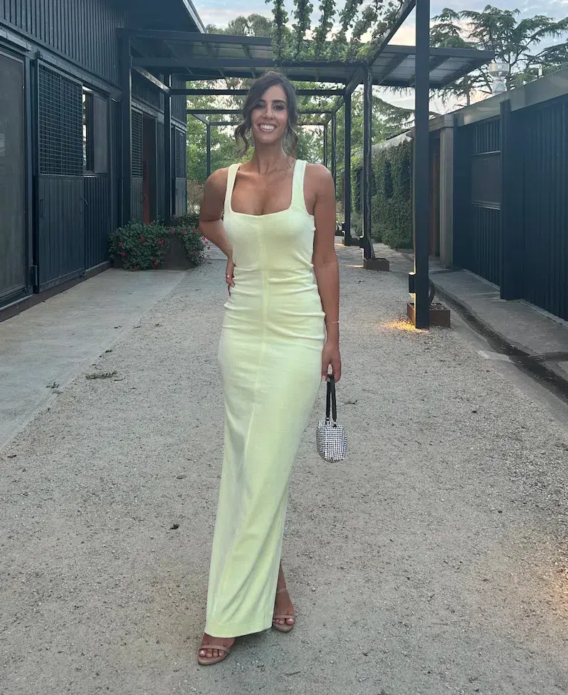 Alexander Wang Chenille Maxi Dress Yellow Size 6 - Image 2