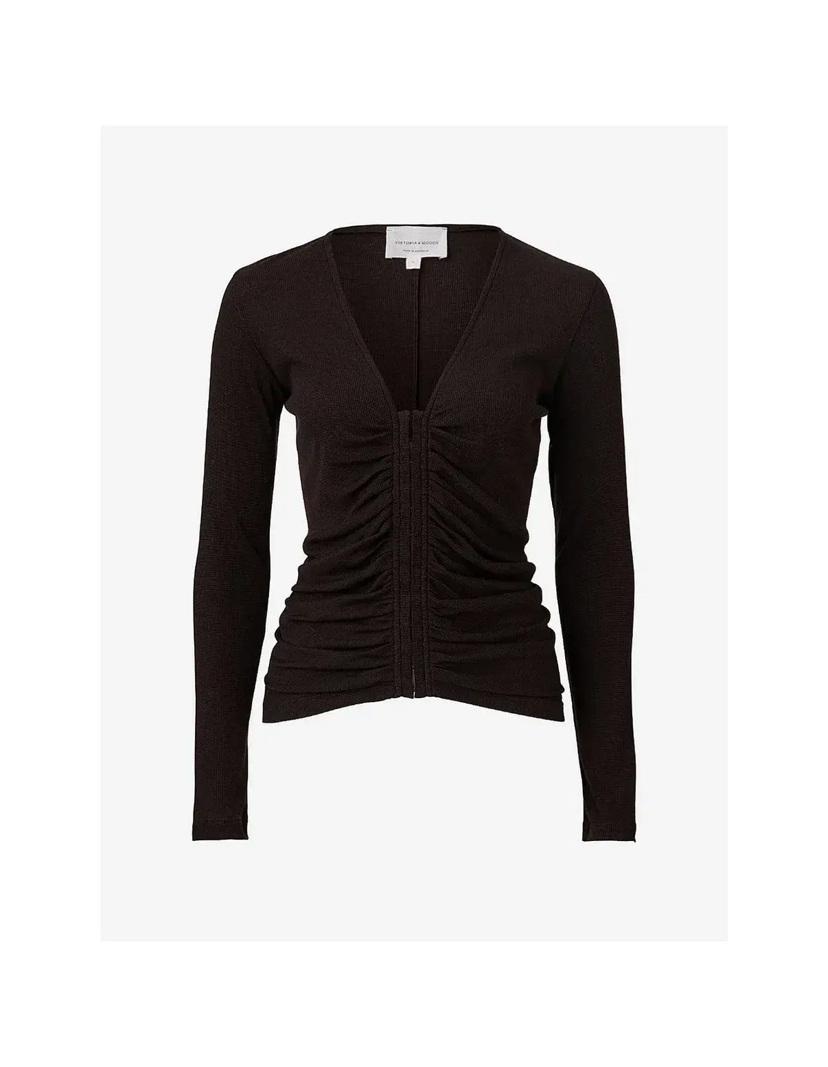 Viktoria & Woods Harper Merino Cardigan Black Size 1 / AU 8 - Image 4