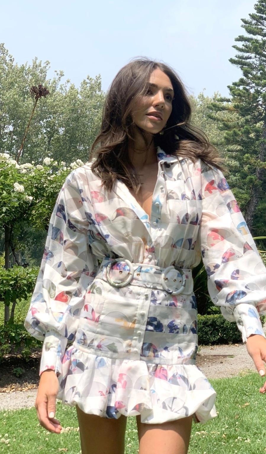 Mackenzie Mode Seeing Stars Dress Geo White Size 10 for rent on The Volte - main image