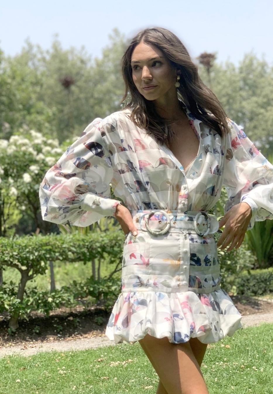 Mackenzie Mode Seeing Stars Dress Geo White Size 10 for rent on The Volte - main image