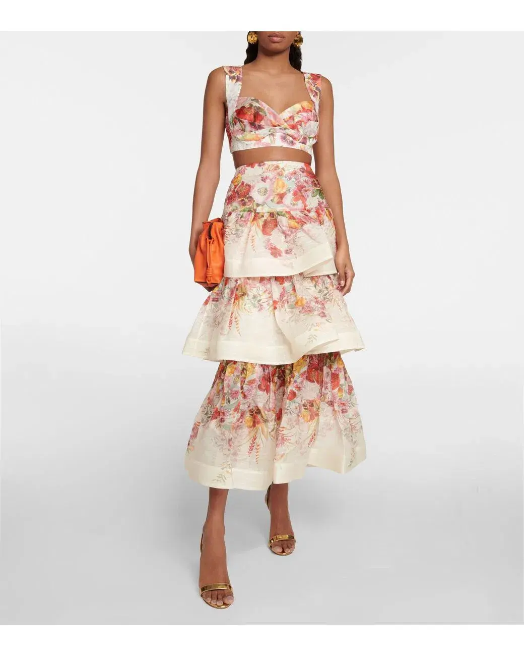 Zimmermann Elka Poppy Wonderland Bralette & Maxi Skirt Set Floral Size 0/AU 8 - Image 1