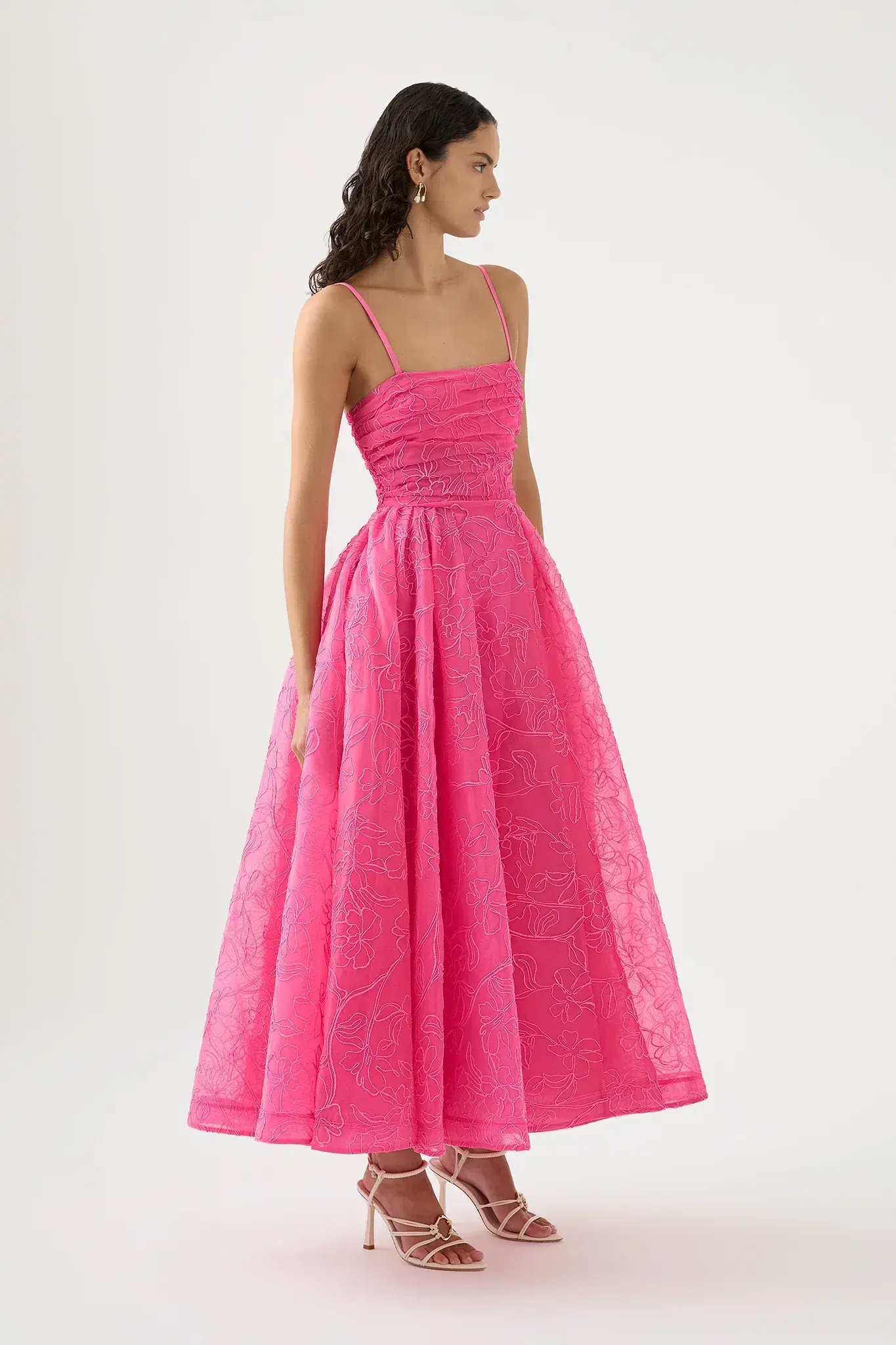 Aje Evangeline Cornelli Maxi Dress Protea Pink Size 14 - Image 2