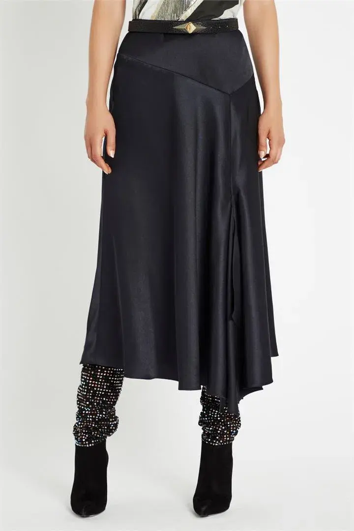 Sass & Bide Caress Midi Skirt Navy Size 8 for rent on The Volte - main image