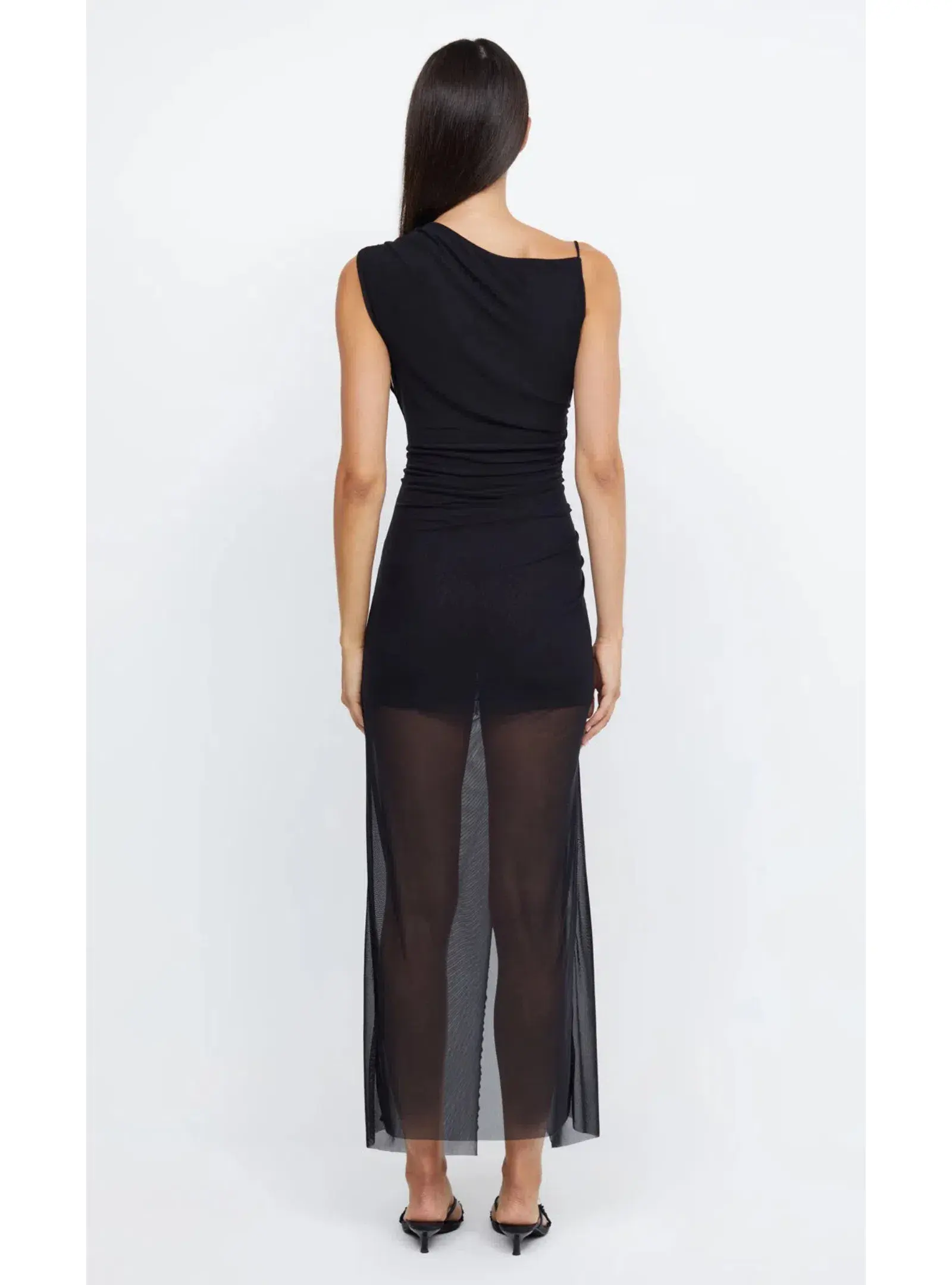Bec & Bridge - The Julien Asym Maxi Dress Black - Size AU 6  - Image 3
