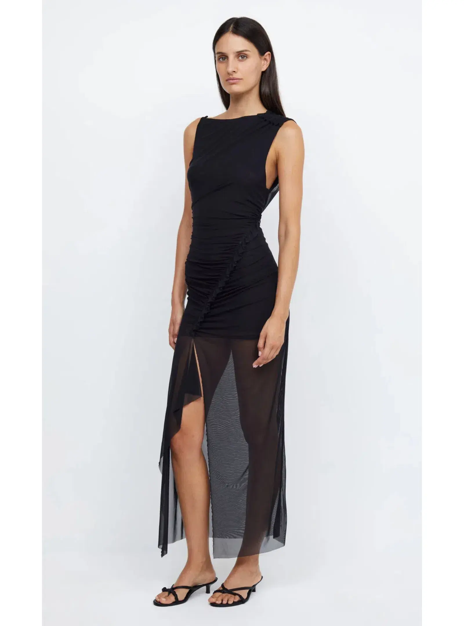 Bec & Bridge - The Julien Asym Maxi Dress Black - Size AU 6  - Image 2