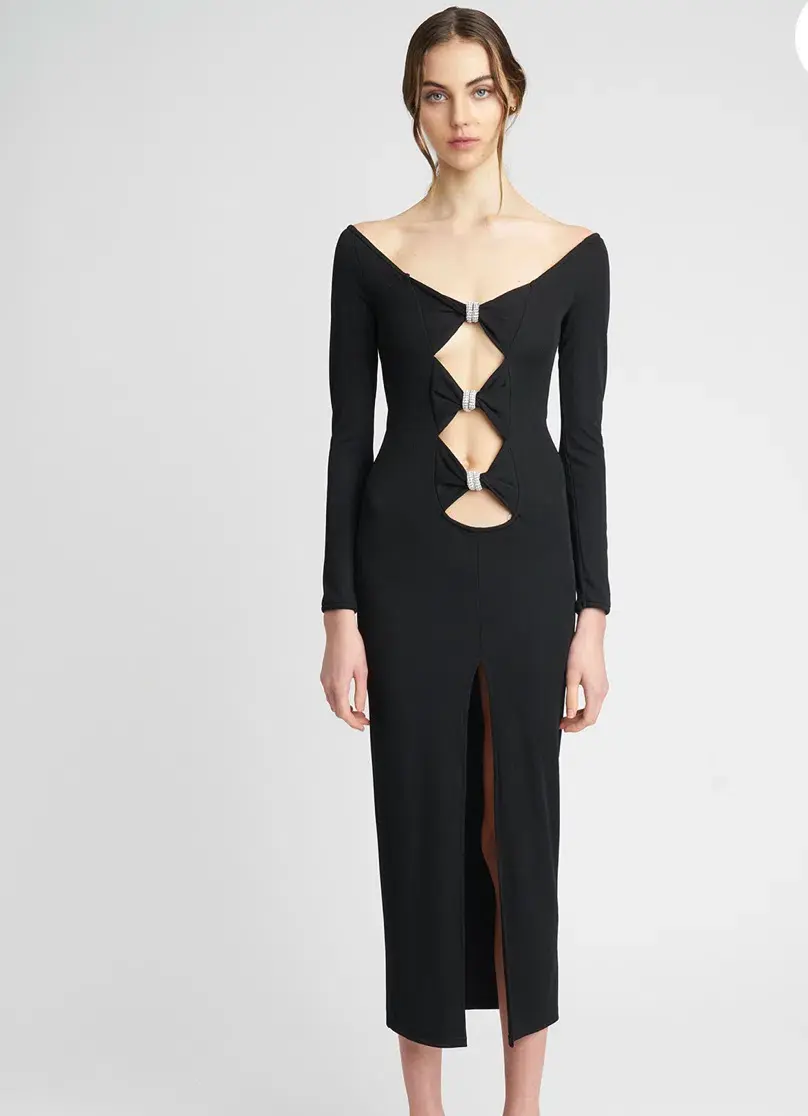 Nicola Finetti Romina Dress Black Size 10 - Image 2