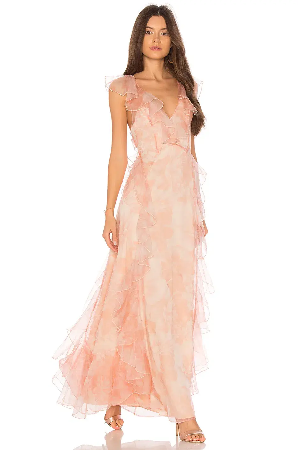 Alice McCall Oh My Goddess Dress in Peach Floral Size 8 - Image 2