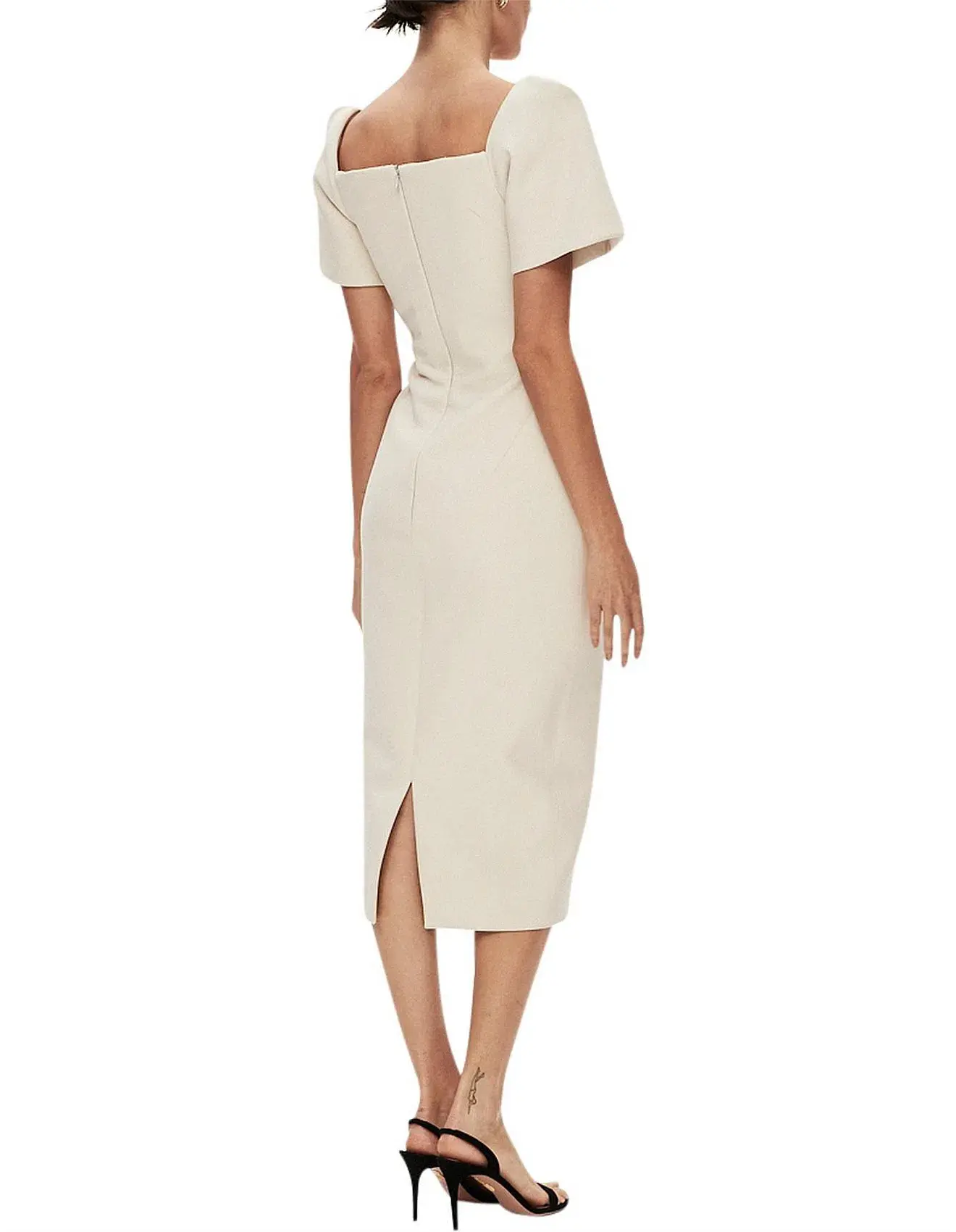 Rachel Gilbert Sandro Midi Dress Cream Size 10  - Image 2