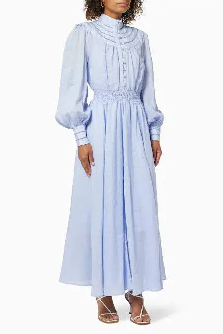 Alemais Felicia Midi Dress Blue Size 10 - Image 2