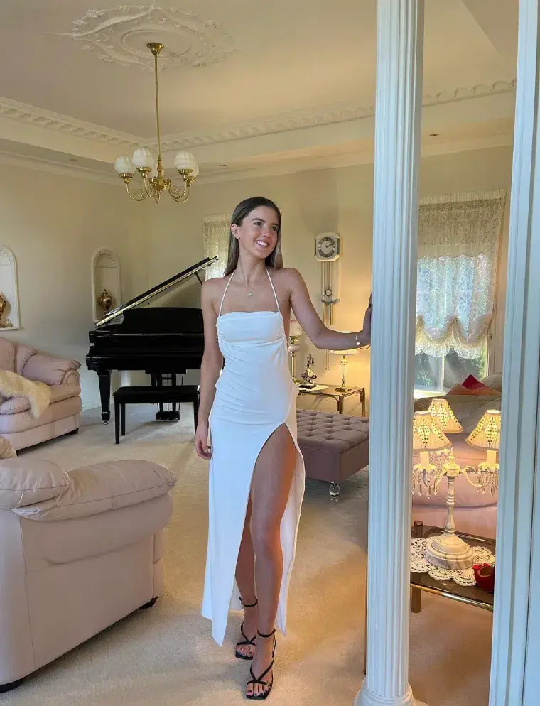 Melani The Label Marlo Gown Off White Size AU 6 for rent on The Volte - main image