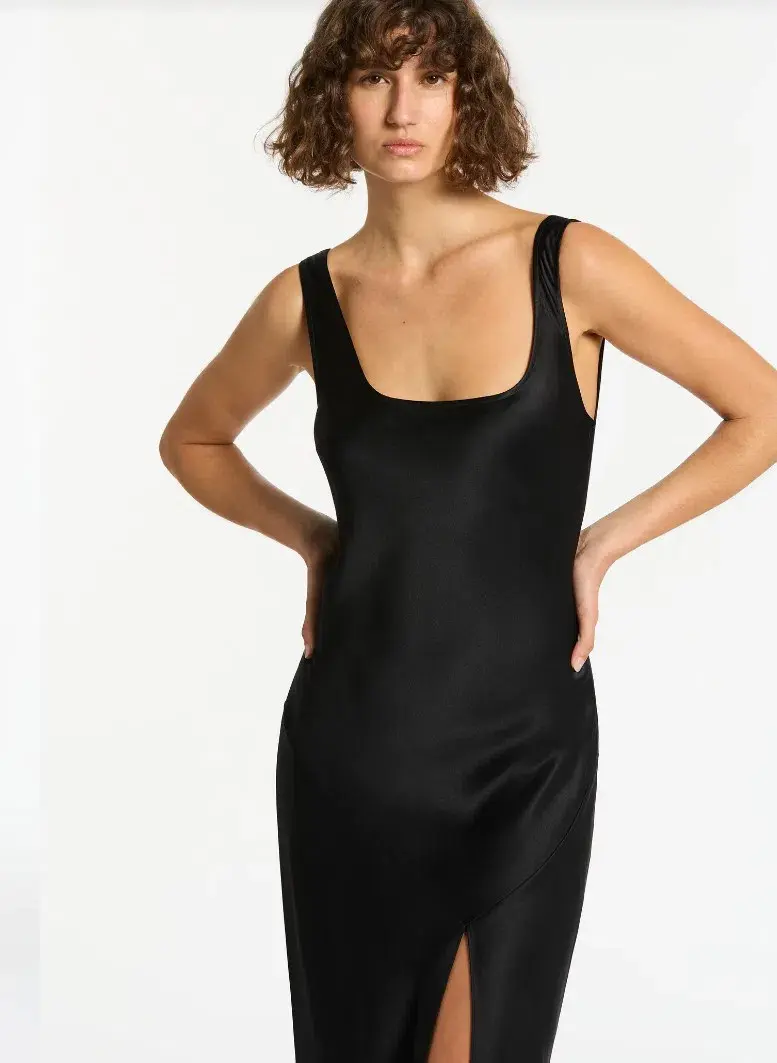 Sir the Label Editta Silk Bias Cut Maxi Dress Black Size 8 - Image 2