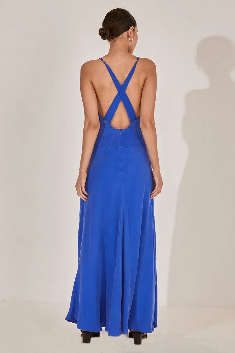 Sovere Arlo Midi Dress Blue Size 6 for rent on The Volte - main image