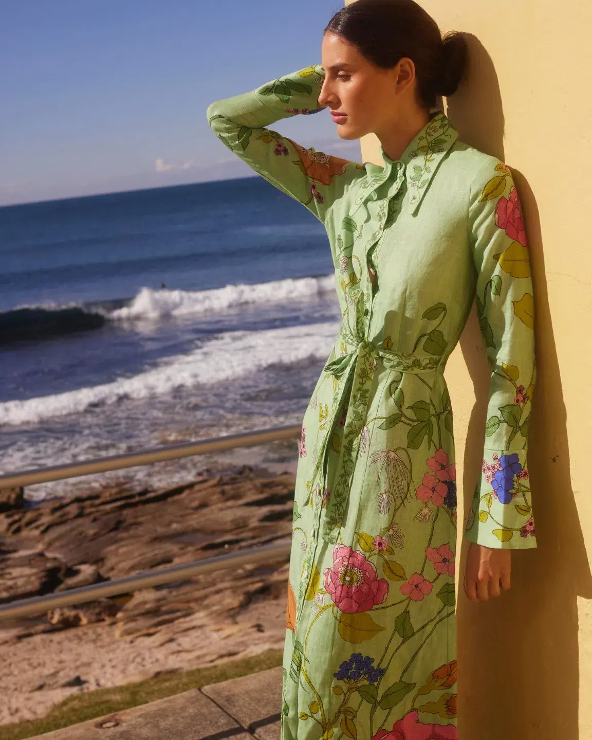 Alemais Olivia Midi Shirtdress Floral Size 10 - Image 5