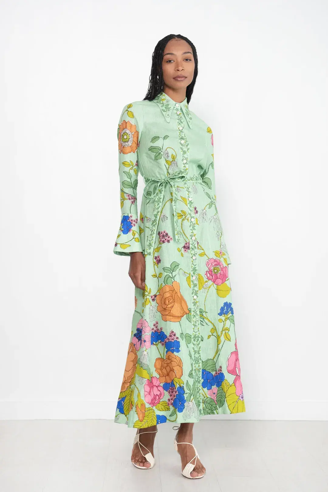 Alemais Olivia Midi Shirtdress Floral Size 10 - Image 1