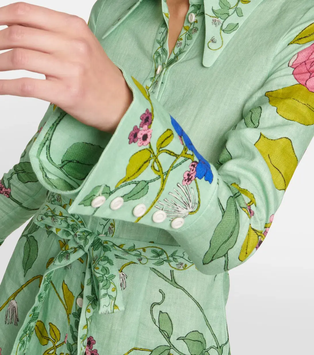 Alemais Olivia Midi Shirtdress Floral Size 10 - Image 3