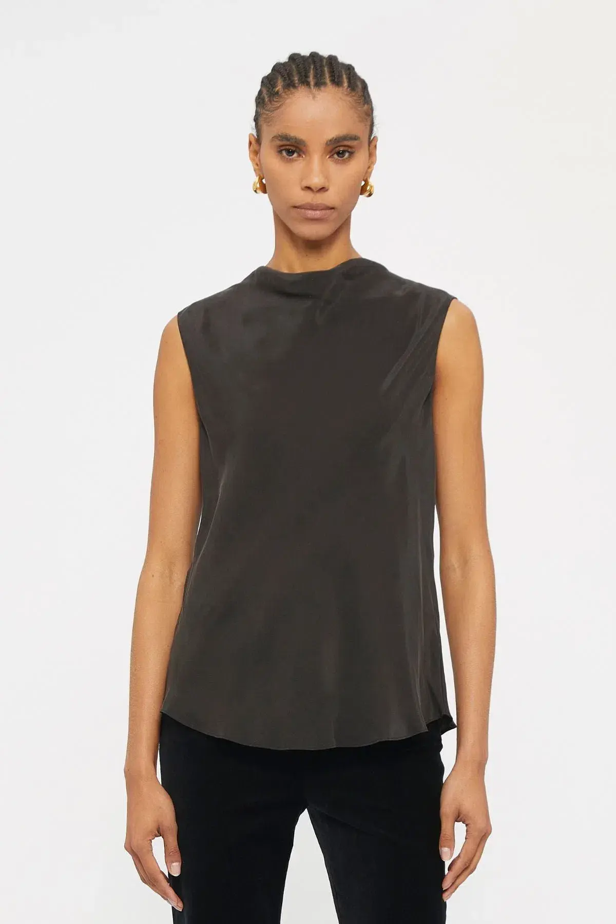 Ginger & Smart Beloved Cowl Neck Top Black Size 10 - Image 1