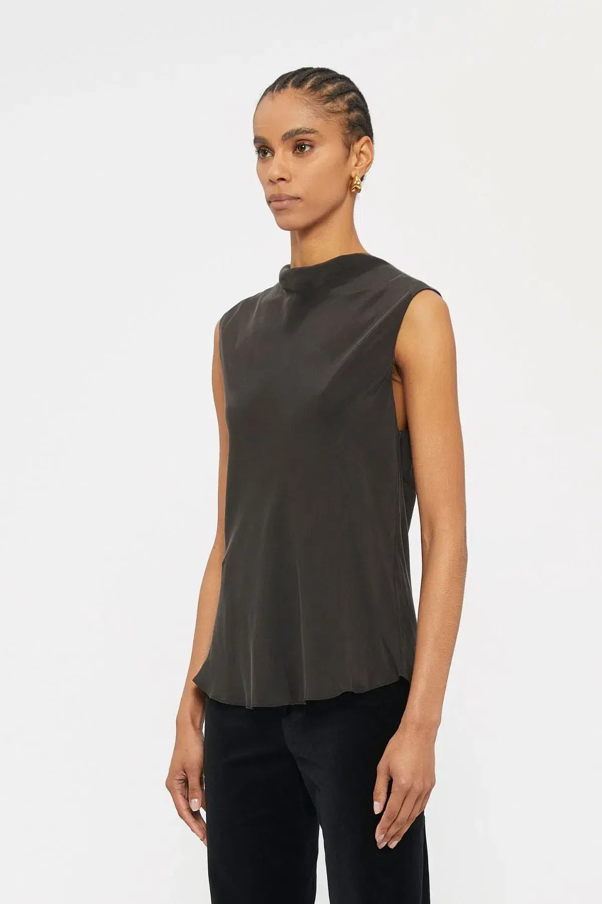 Ginger & Smart Beloved Cowl Neck Top Black Size 10 - Image 3