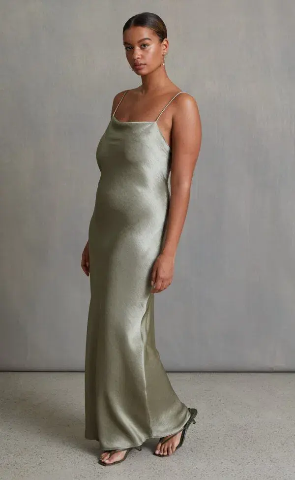 Bec & Bridge The Dreamer Tie Maxi Dress Sage Size 10 - Image 2