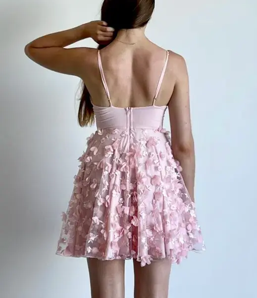 Studio Minc Spring Mini Dress Pink Size 0/ AU 8 - Image 6